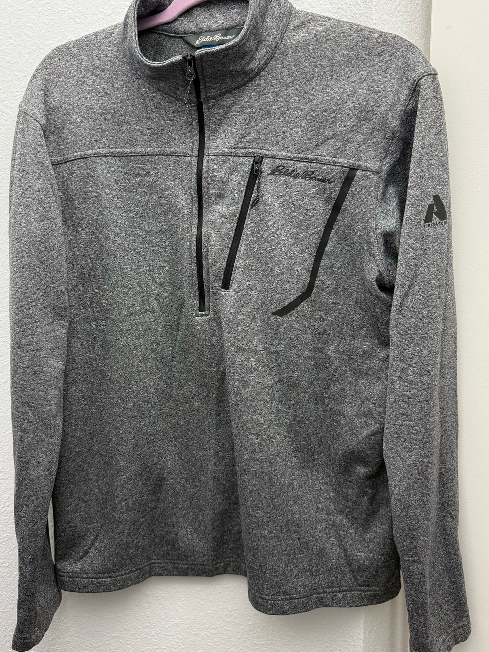 Eddie Bauer First Ascent Quarter Zip Pullover Men’s M Gray Outdoor Layer